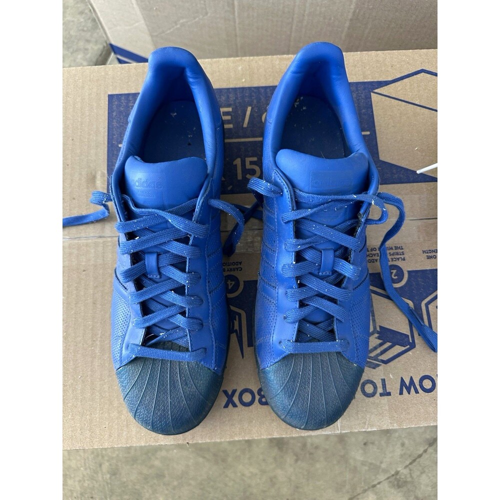 adidas Superstar Adicolor Men’s Low Top Lace Up Sneakers Blue S80327 2016